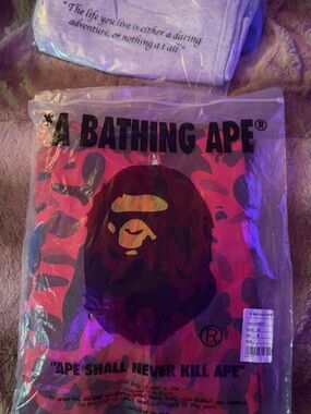 A Bathing Ape Red Camo Graphic Hoodie